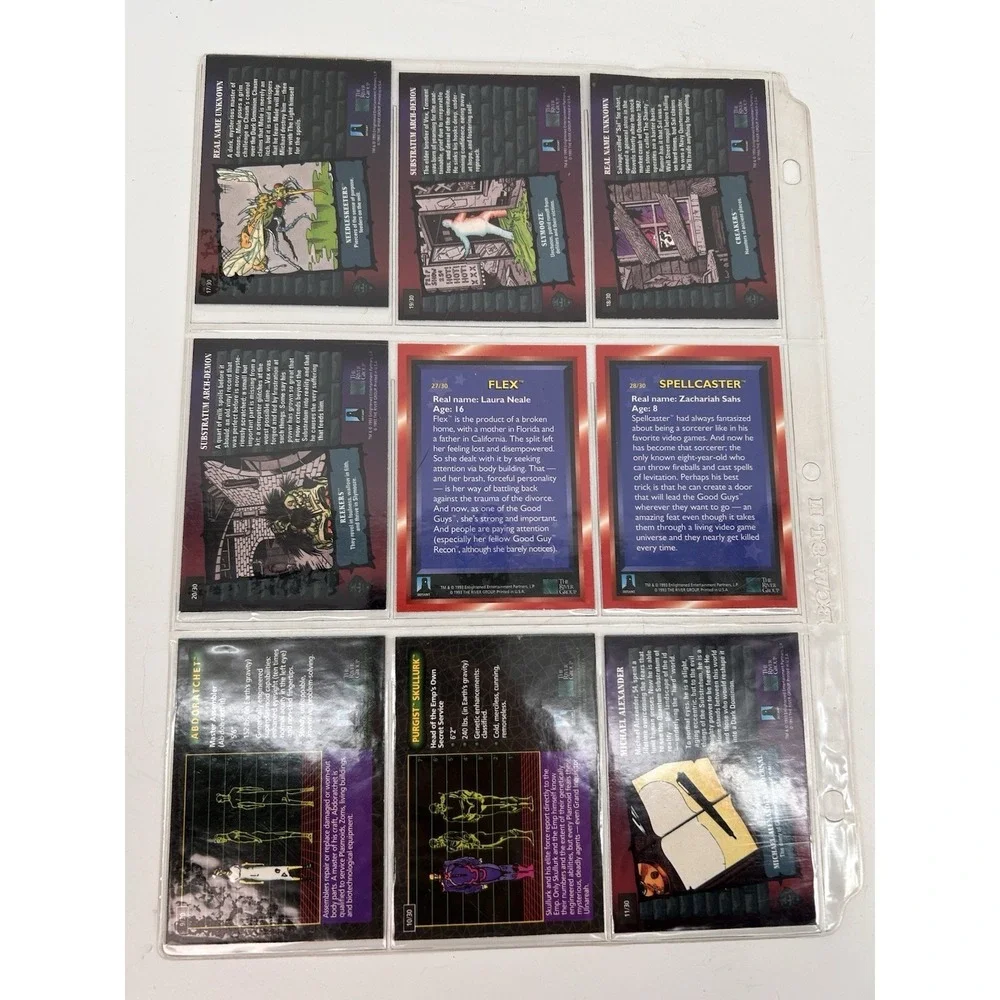 1993 The River Group Defiant Comics Plasm Zero Holographic Trading Card Lot